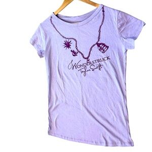 Taylor Swift S Never worn very rare “Wonderstruck” lilac Purple Fitted Polo Tee